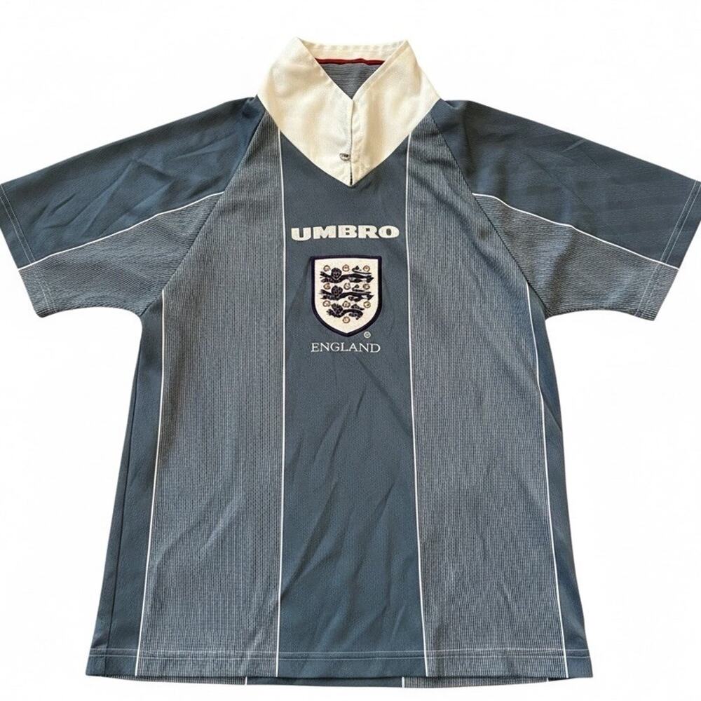 VINTAGE ENGLAND NATIONAL TEAM 1996/1997 AWAY FOOTBALL SHIRT JERSEY UMBRO YOUTH
